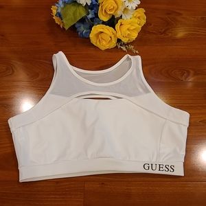 Guess Pure White Sports Bra Sizes Large or XL